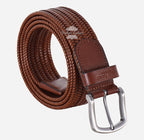 Woven Leather Belt For Men's Braided Style