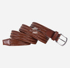 Woven Leather Belt For Men's Braided Style