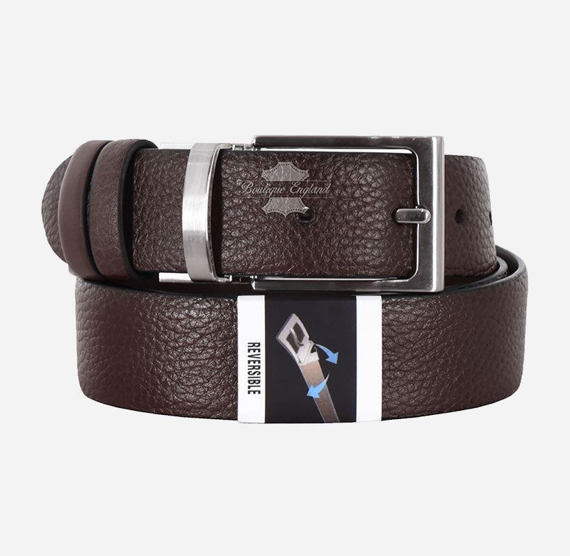 Reversible Formal Leather Belt for Men