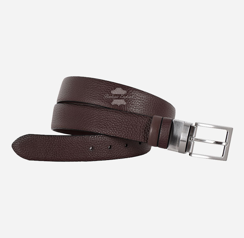 Reversible Formal Leather Belt for Men