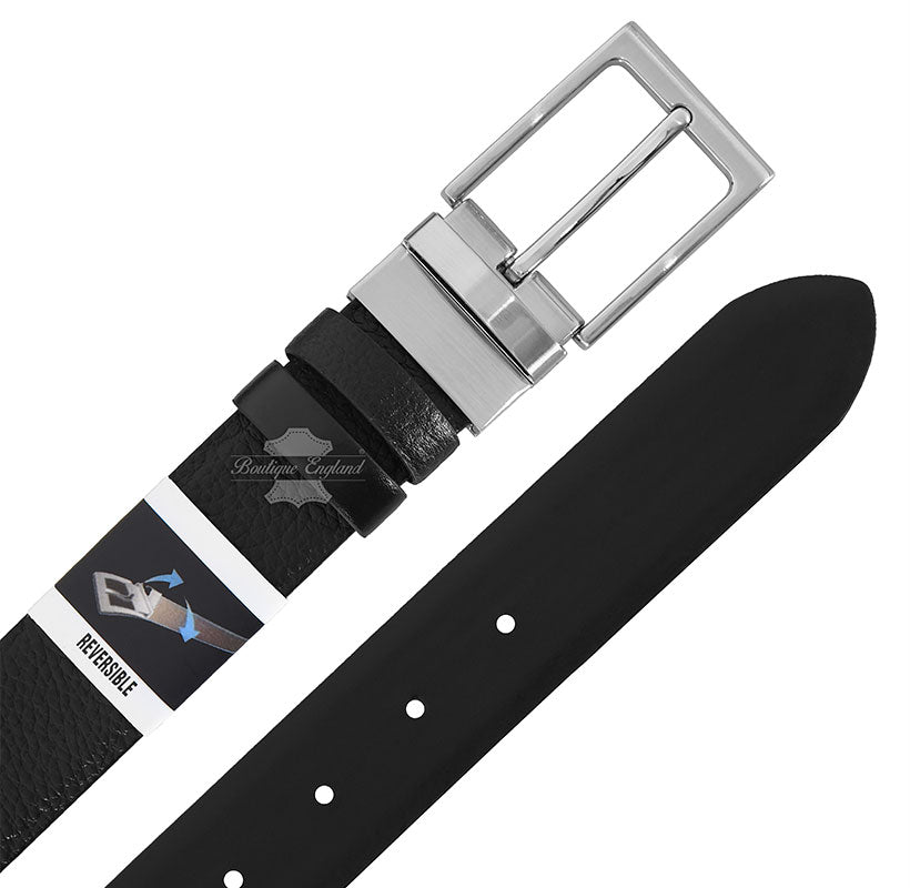 Reversible Formal Leather Belt for Men