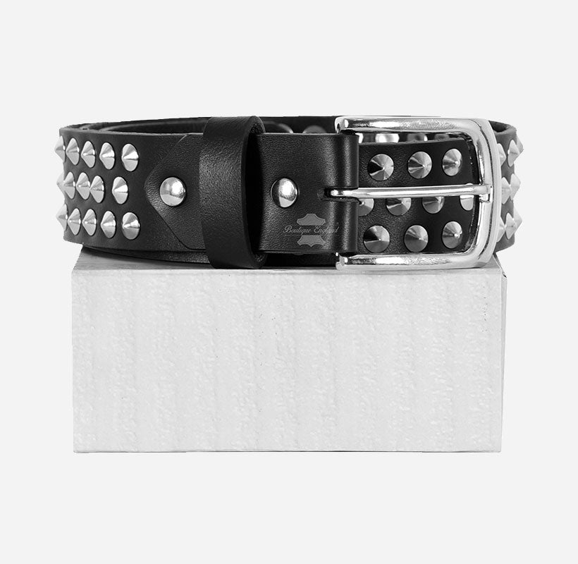 Men's Spike Studded Leather Belts
