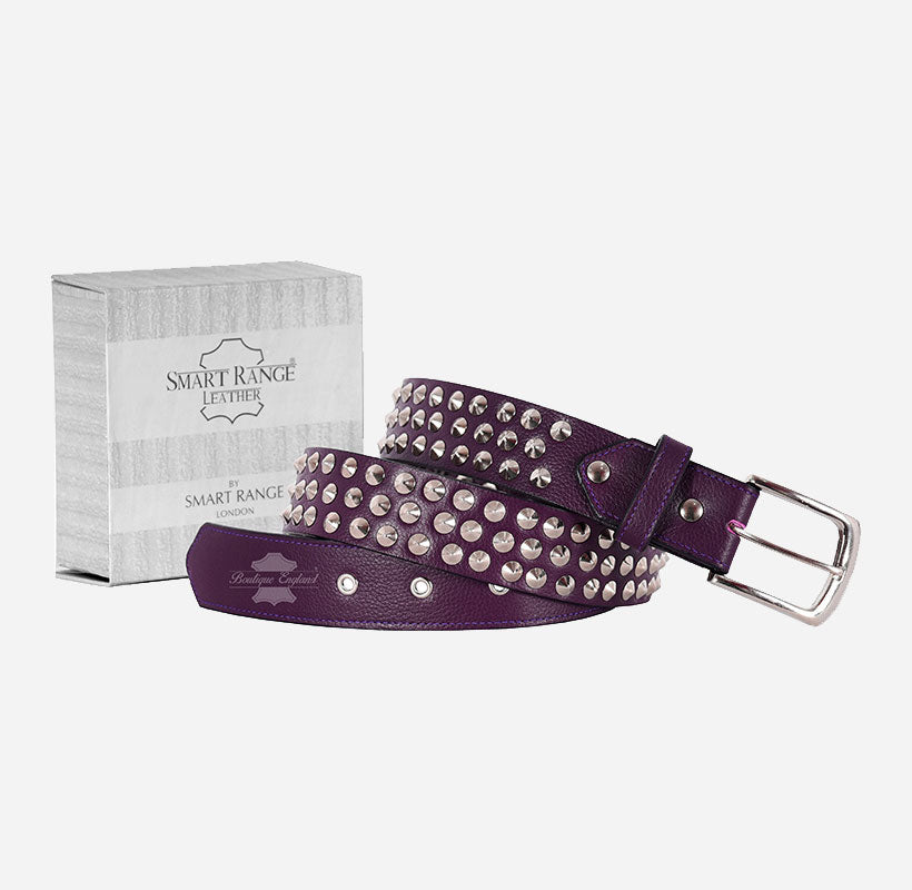 Men's Spike Studded Leather Belts