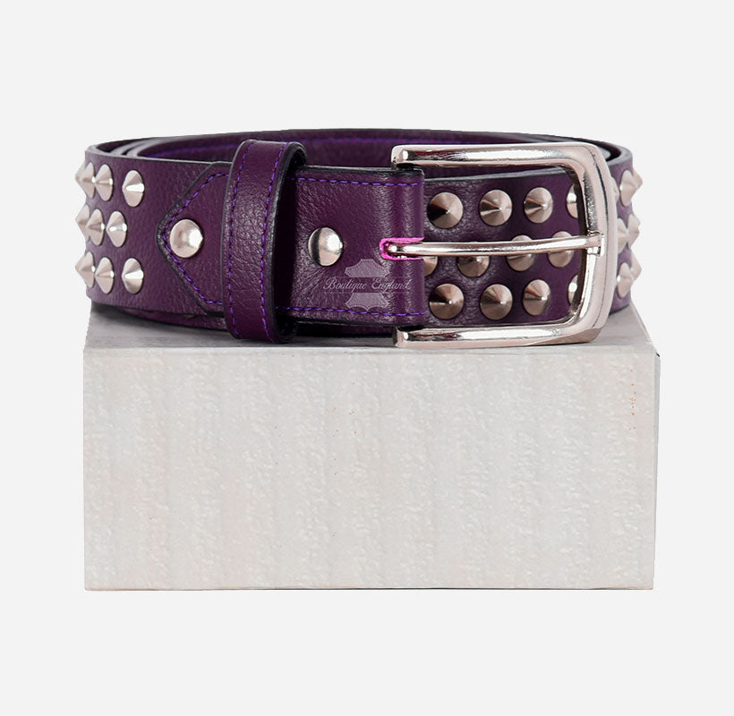 Men's Spike Studded Leather Belts