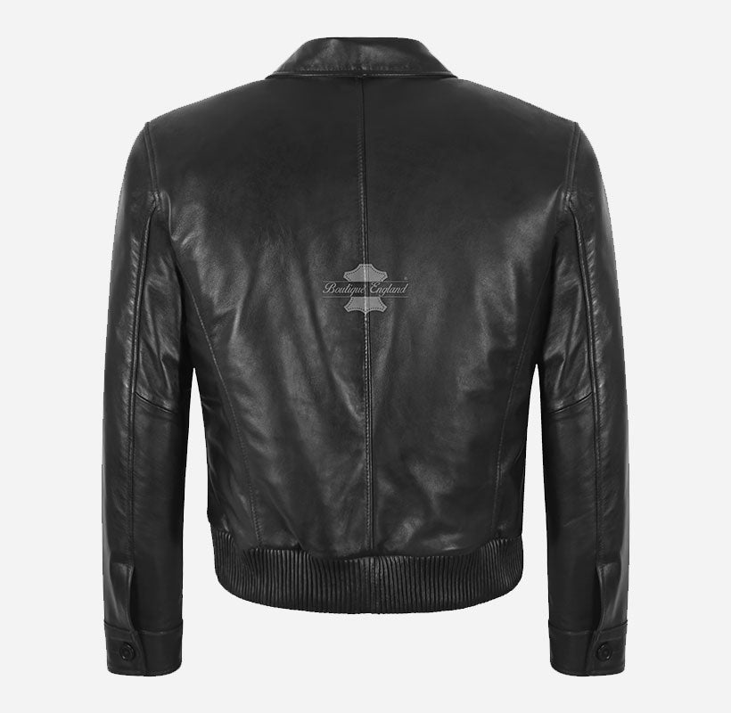 JAXSON 70's Classic Leather Blouson Jacket for Men's