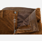 Men's Suede Pants Biker Style Suede Trousers