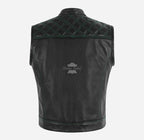PITFALL Men's Motorcycle Leather Vest Club Style Leather Vest