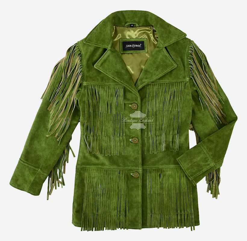 BONNIE Women's Western Fringe Suede Jacket
