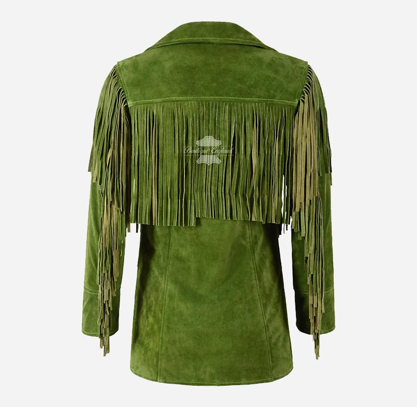 BONNIE Women's Western Fringe Suede Jacket