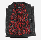 PITFALL Men's Motorcycle Leather Vest Club Style Leather Vest
