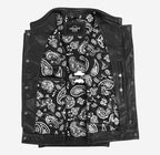 PITFALL Men's Motorcycle Leather Vest Club Style Leather Vest