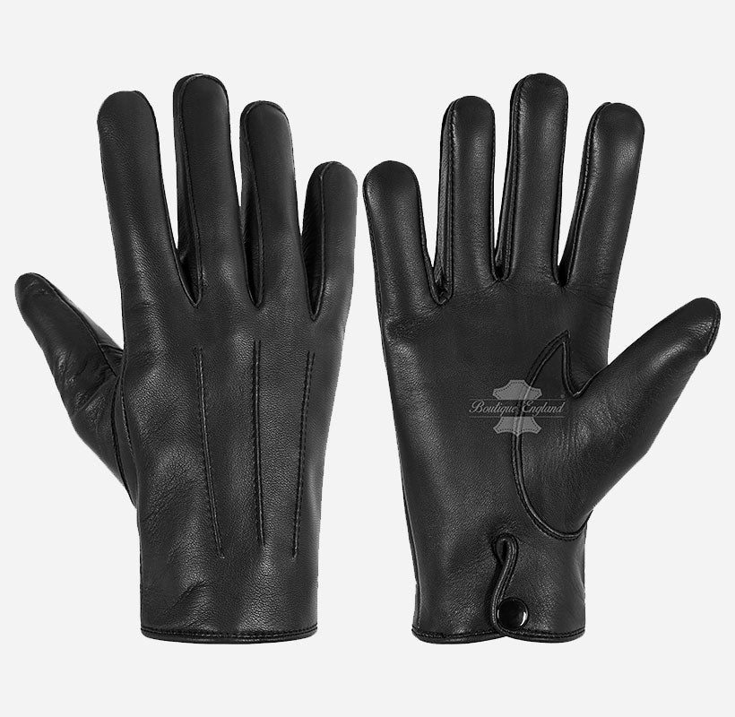 Women Leather Gloves with Thermal Lining
