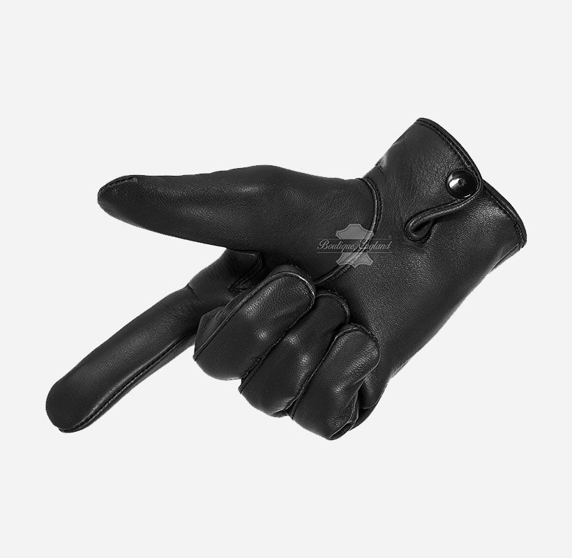 Women Leather Gloves with Thermal Lining