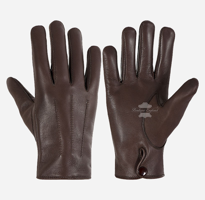 Women Leather Gloves with Thermal Lining