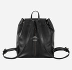Women’s Black Leather Functional Travel Backpack