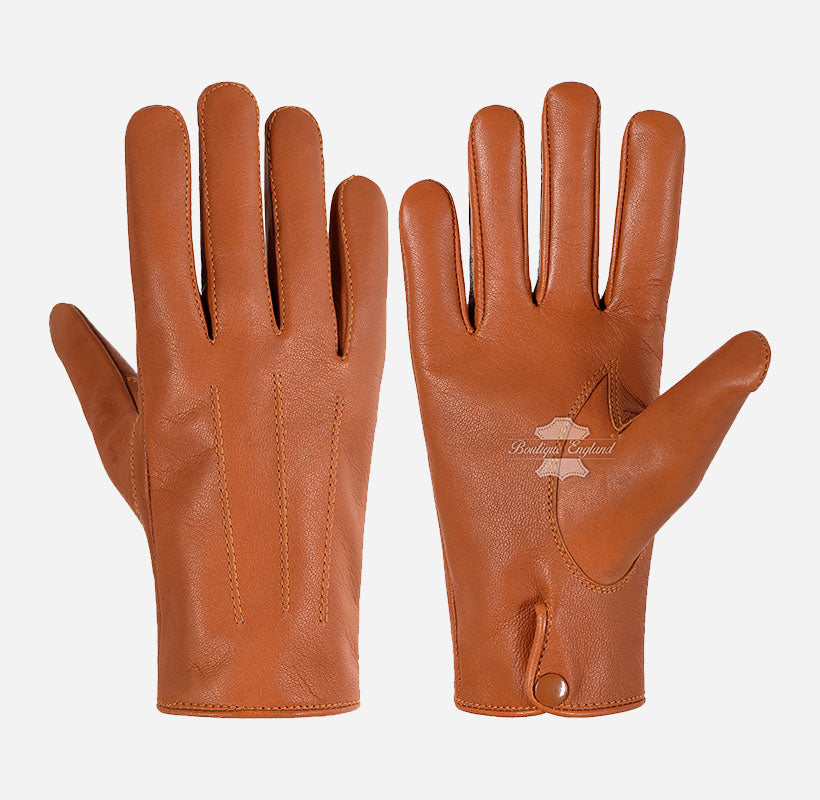 Women Leather Gloves with Thermal Lining
