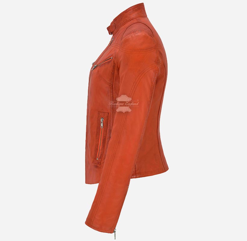 SPEED Women's Leather Racer Jacket