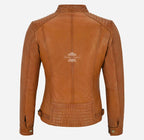 Seraphic Ladies Biker Leather Jacket Slim Fit Leather Jacket