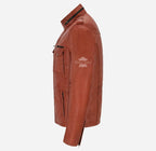 VORTEX Men's Leather Jacket Safari Style Leather Jacket