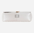 Women’s Quilted Leather Shoulder Bag with Gold Chain Strap