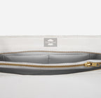 Women’s Quilted Leather Shoulder Bag with Gold Chain Strap
