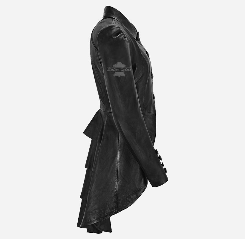 MYSTIC Gothic Dovetail Leather Coat for Women