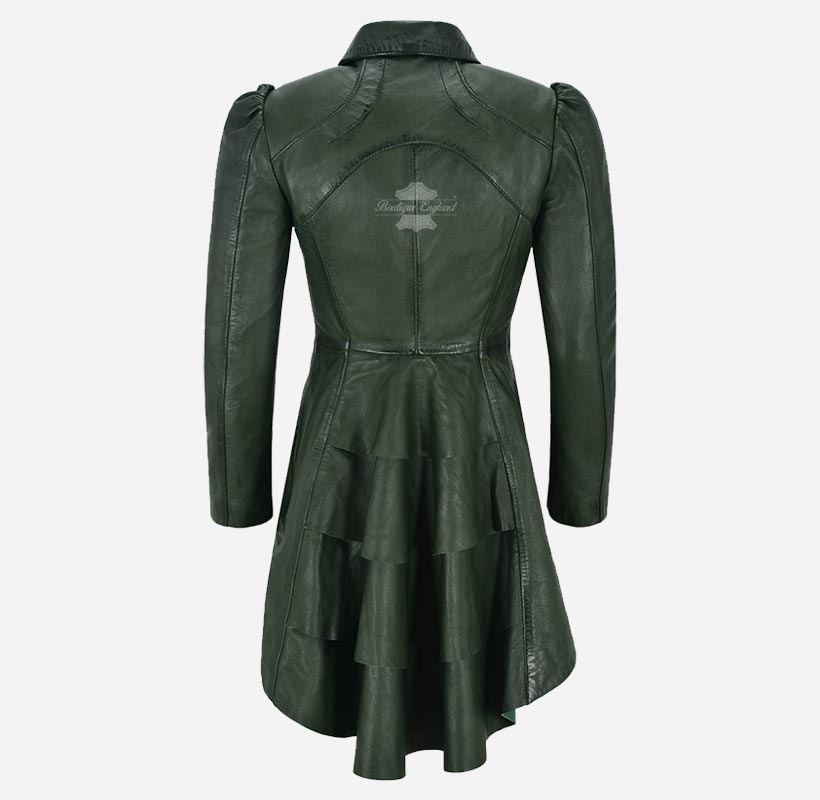 MYSTIC Gothic Dovetail Leather Coat for Women