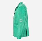 Milano Men's 2 Button Leather Blazer Sports Jacket