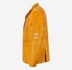 Milano Men's 2 Button Leather Blazer Sports Jacket