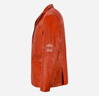 Milano Men's 2 Button Leather Blazer Sports Jacket