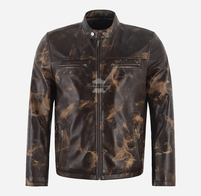 BRUISER Men's Vintage Waxed Leather Jacket