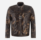 BRUISER Men's Vintage Waxed Leather Jacket