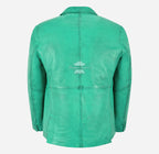 Milano Men's 2 Button Leather Blazer Sports Jacket