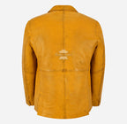 Milano Men's 2 Button Leather Blazer Sports Jacket