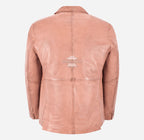 Milano Men's 2 Button Leather Blazer Sports Jacket