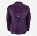 Milano Men's 2 Button Leather Blazer Sports Jacket