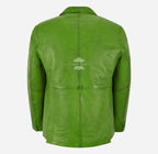 Milano Men's 2 Button Leather Blazer Sports Jacket