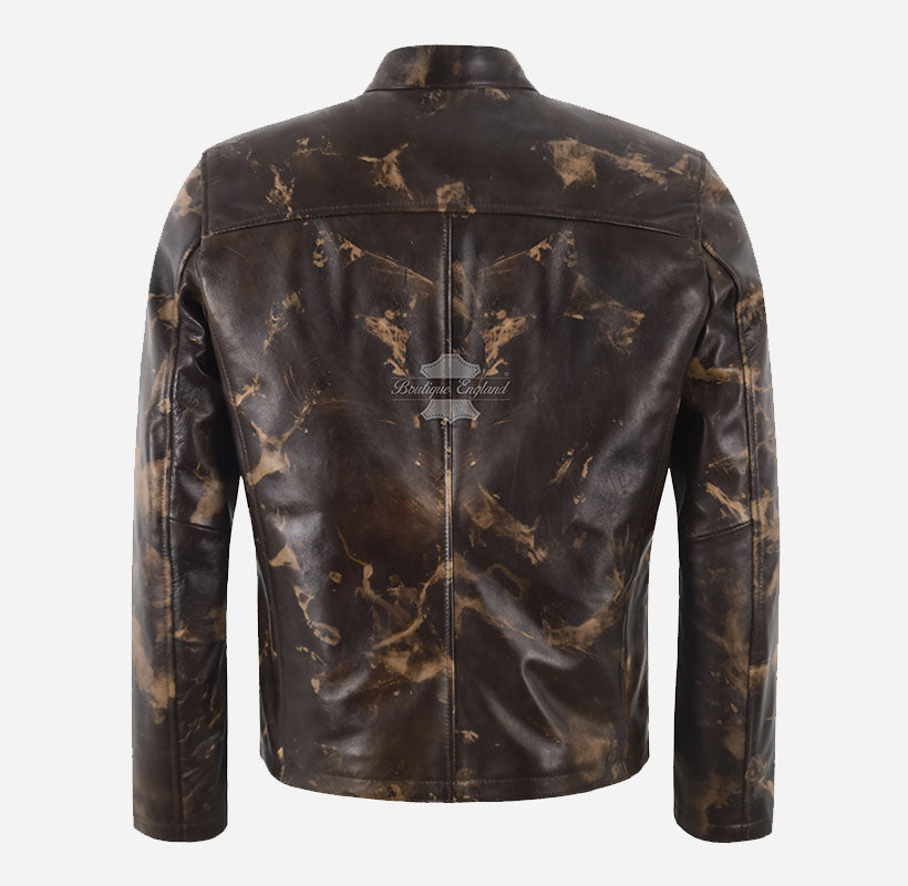 BRUISER Men's Vintage Waxed Leather Jacket