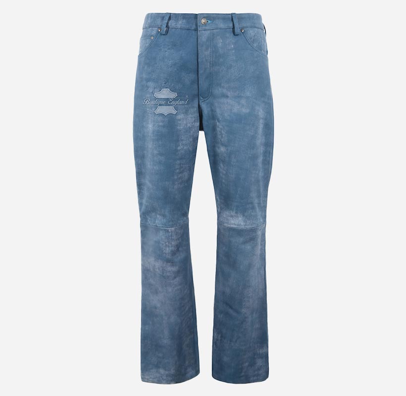 501 Men's Vintage Buffed Leather Pants Trousers
