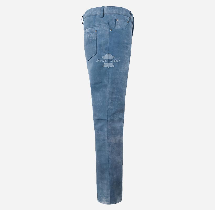 501 Men's Vintage Buffed Leather Pants Trousers