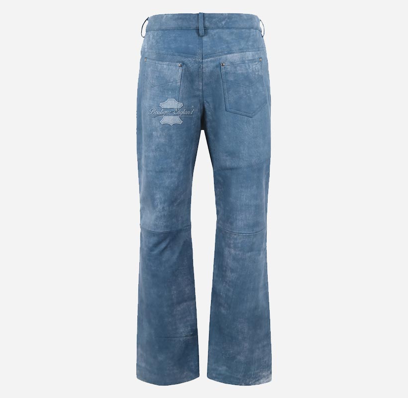 501 Men's Vintage Buffed Leather Pants Trousers