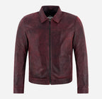 BROOKS Men's Collared Leather Jacket