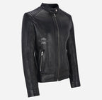 Seraphic Ladies Biker Leather Jacket Slim Fit Leather Jacket