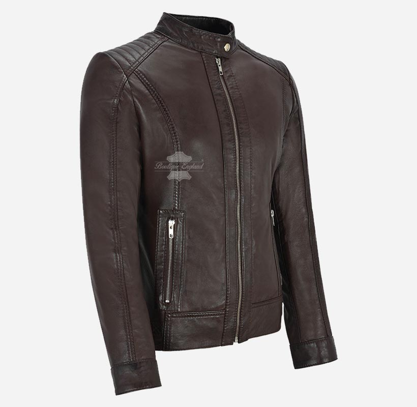 Seraphic Ladies Biker Leather Jacket Slim Fit Leather Jacket