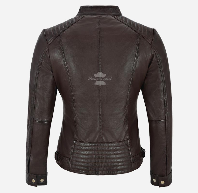 Seraphic Ladies Biker Leather Jacket Slim Fit Leather Jacket