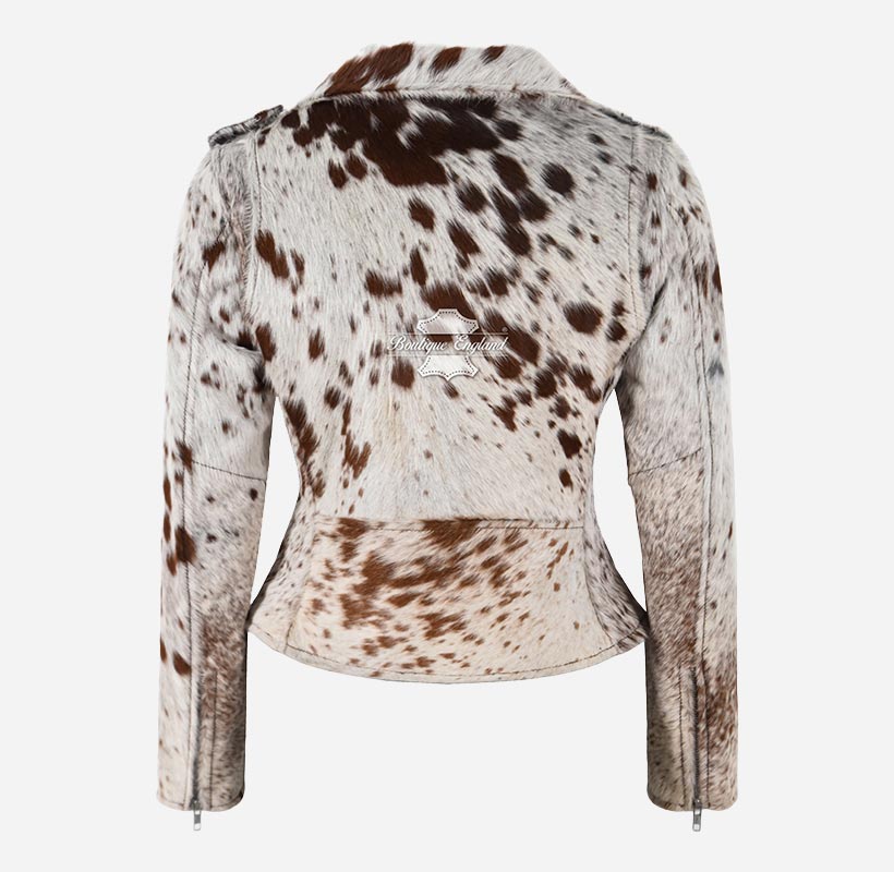 KOXXI Women's Cowhide Leather Fur Jacket