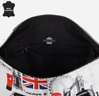 ICONIC LONDON London Printed Leather Travel Duffle Bag