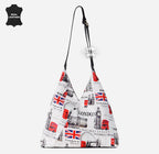 Women's Hobo Slouch Shoulder Bag British Printed Small
