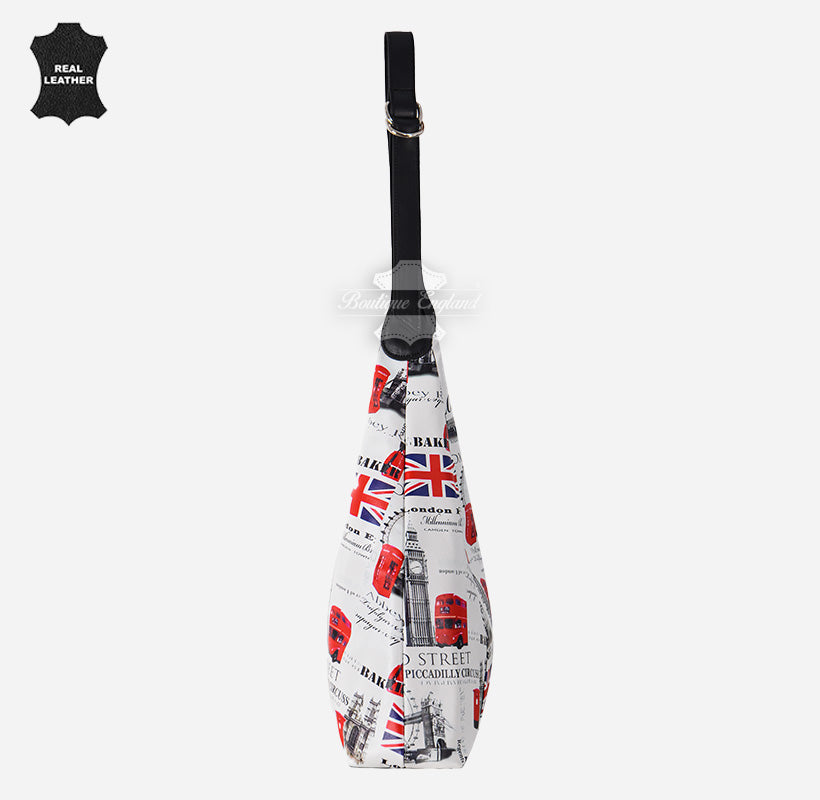 Women's Hobo Slouch Shoulder Bag British Printed Large