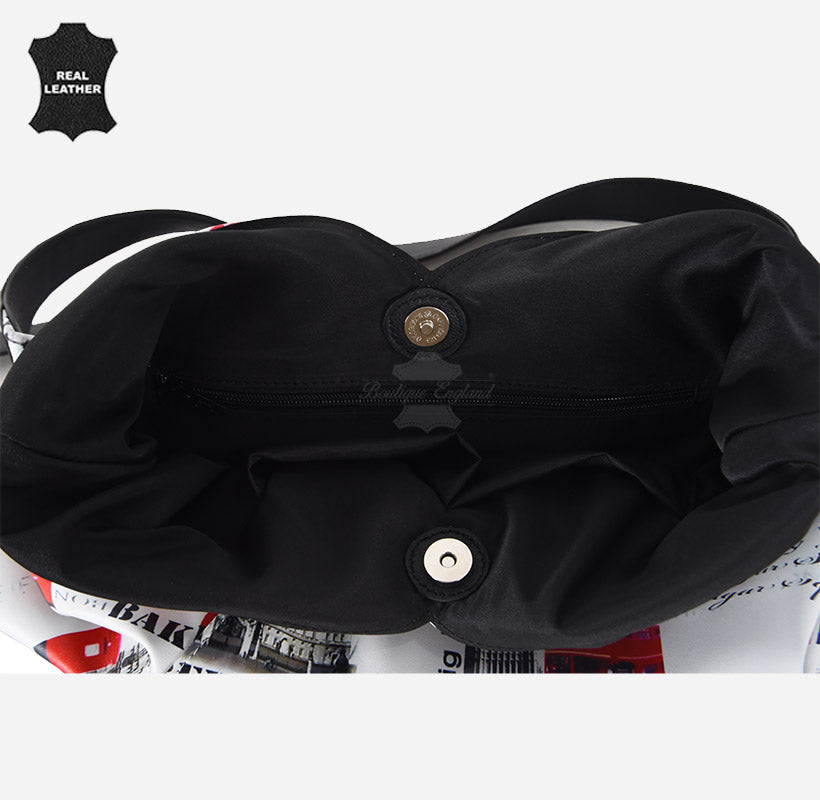 Women's Hobo Slouch Shoulder Bag British Printed Small